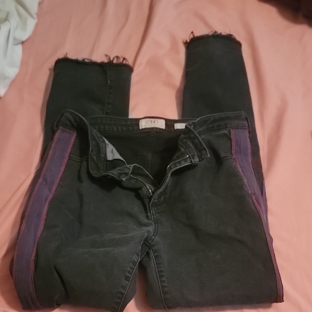 Stylish Black and Purple Women's Jeans
